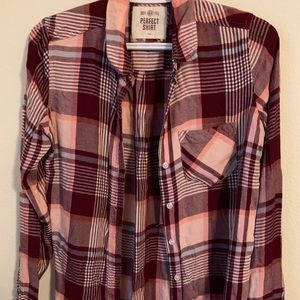 SO Relaxed Fit Plaid Flannel